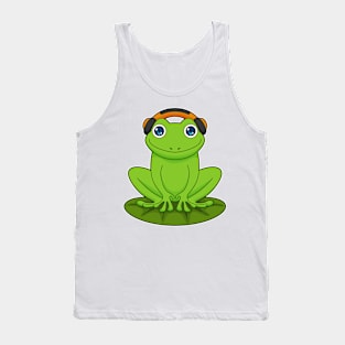 Frog Headphone Music Tank Top